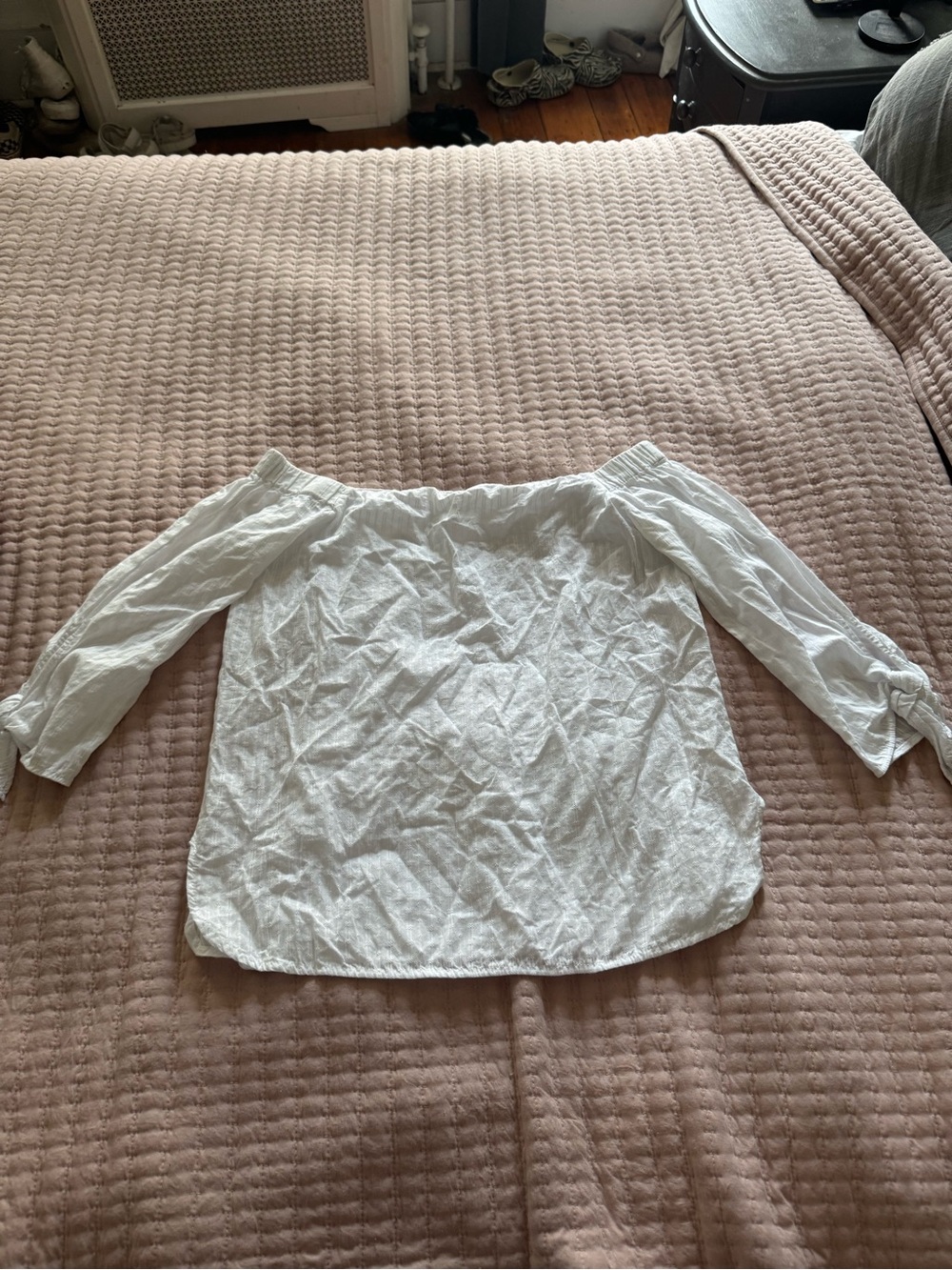 Bailey 44 White Off-the-Shoulder Cotton Blouse